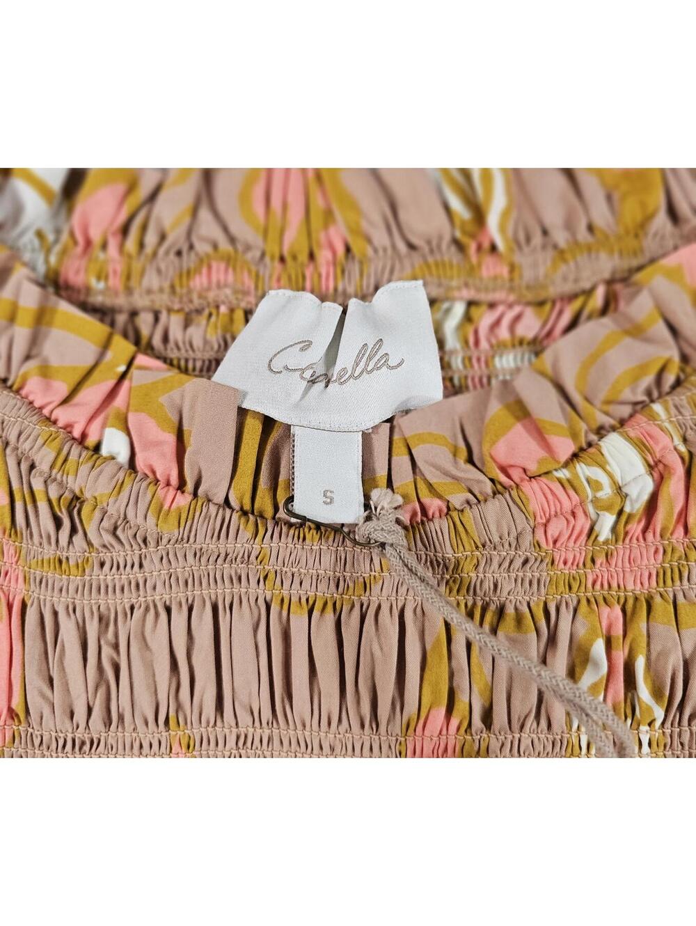 Cleobella Journee Mini Dress NWT Abstract Rose Organic Cotton Sz S Handcrafted - Picture 6 of 13